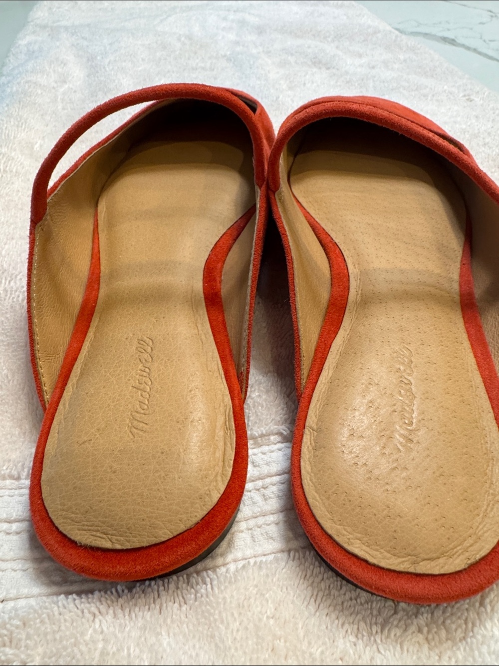 Classic Red Suede Slingback Flats- Madewell size 9 (Never Worn) - Picture 3 of 8